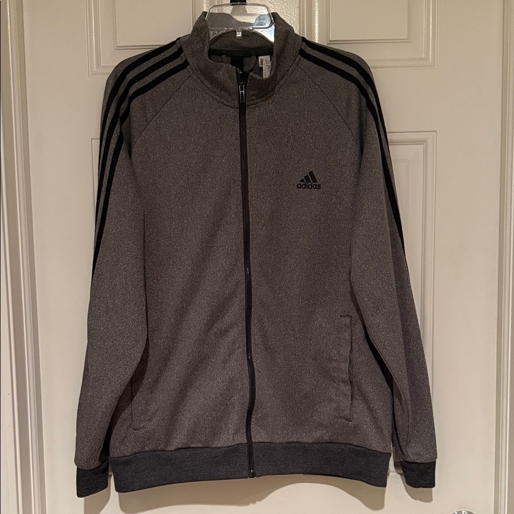 Adidas Men's Charcoal Jacket with Black Details